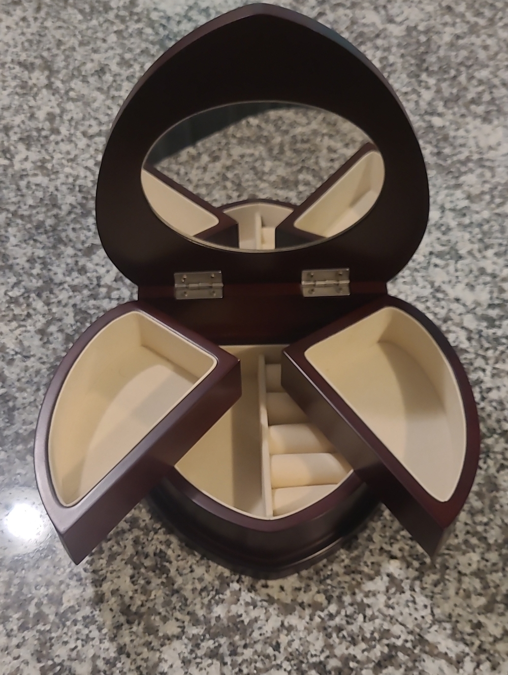 Classic Brown Jewelry Box with Mirror - Men Accessories